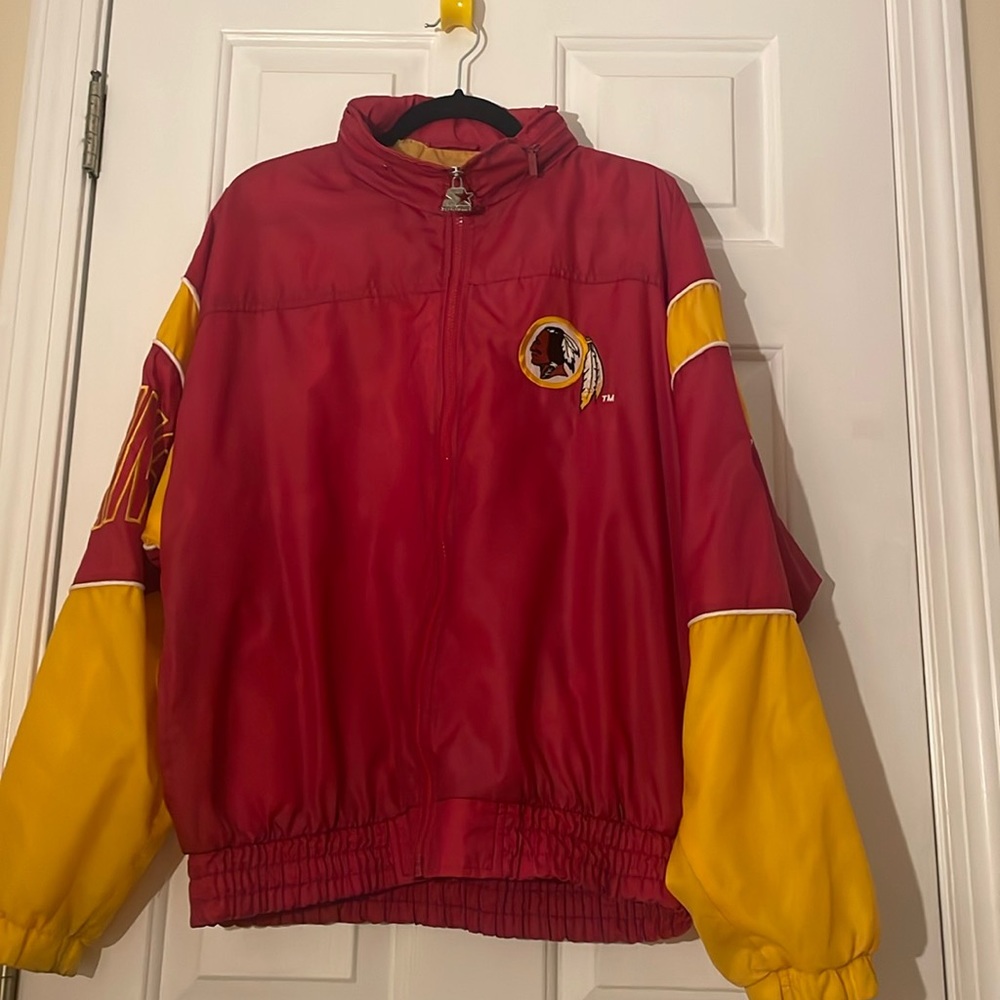 Vintage 90s Washington Redskins Starter Windbreaker Jacket.